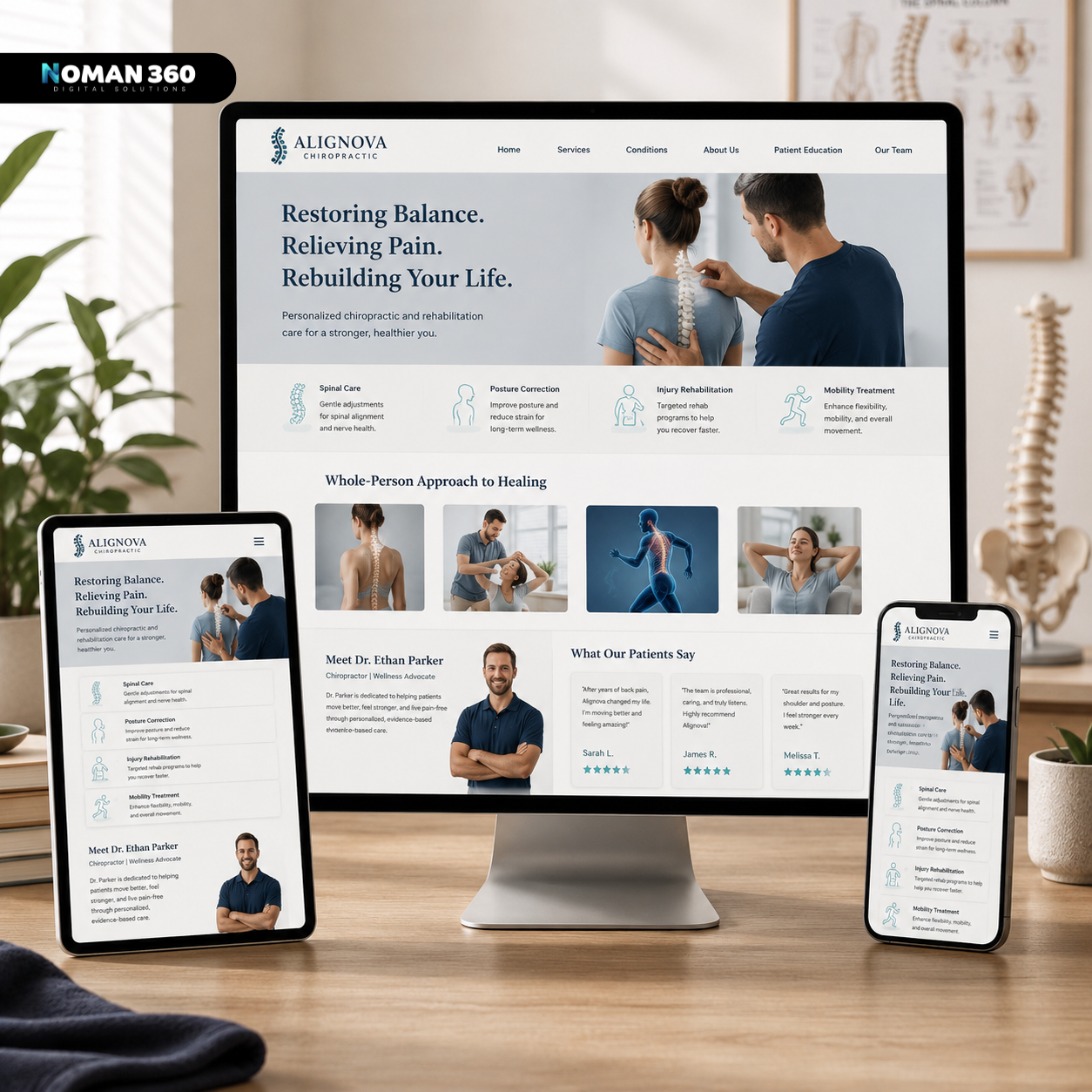 Alignova Chiropractic — Modern Chiropractic & Rehabilitation Website