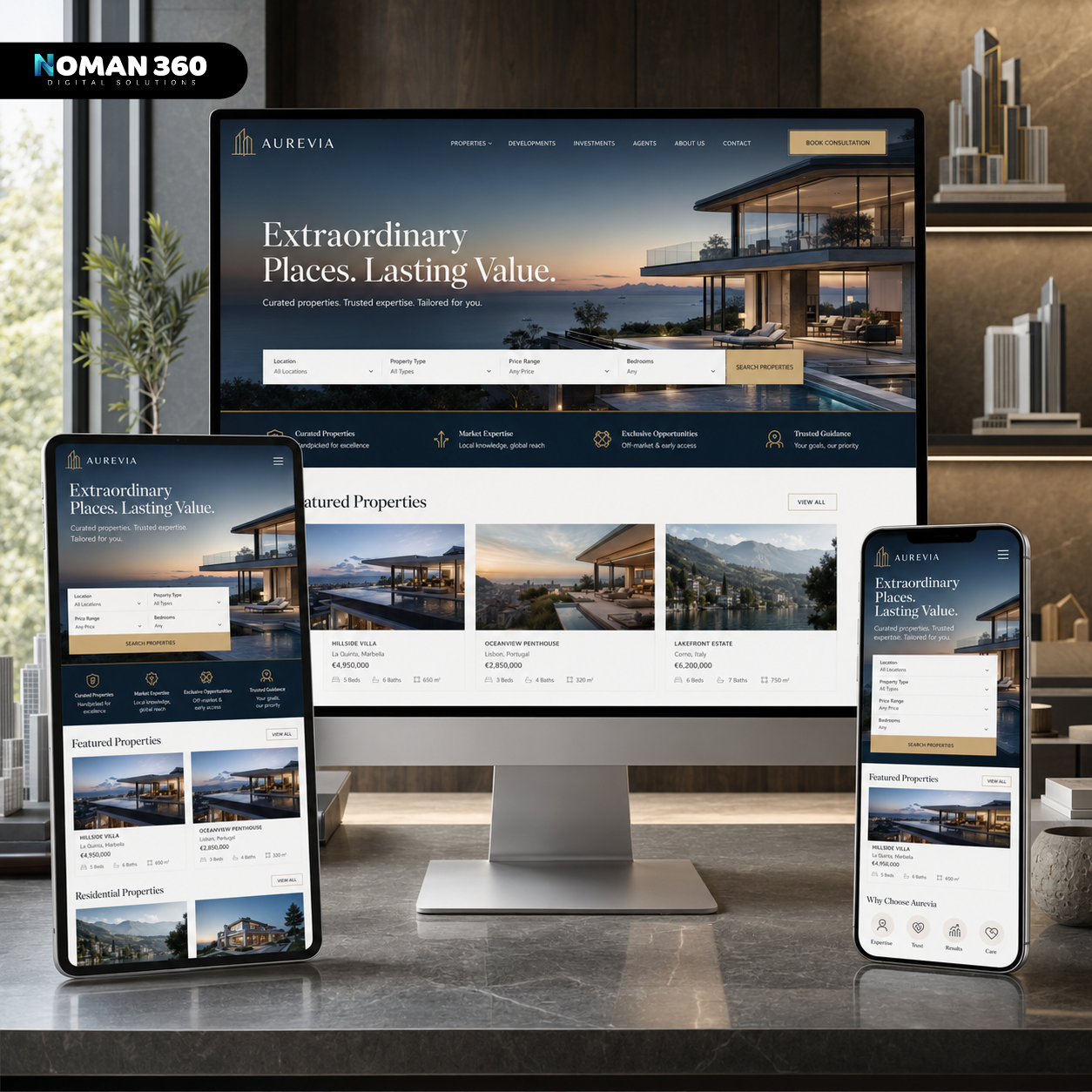 Aurevia — Luxury Real Estate & Property Investment Website