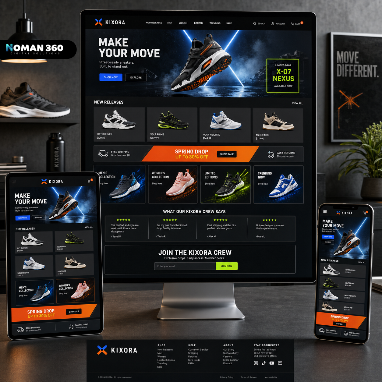 Kixora — Modern E-Commerce Website