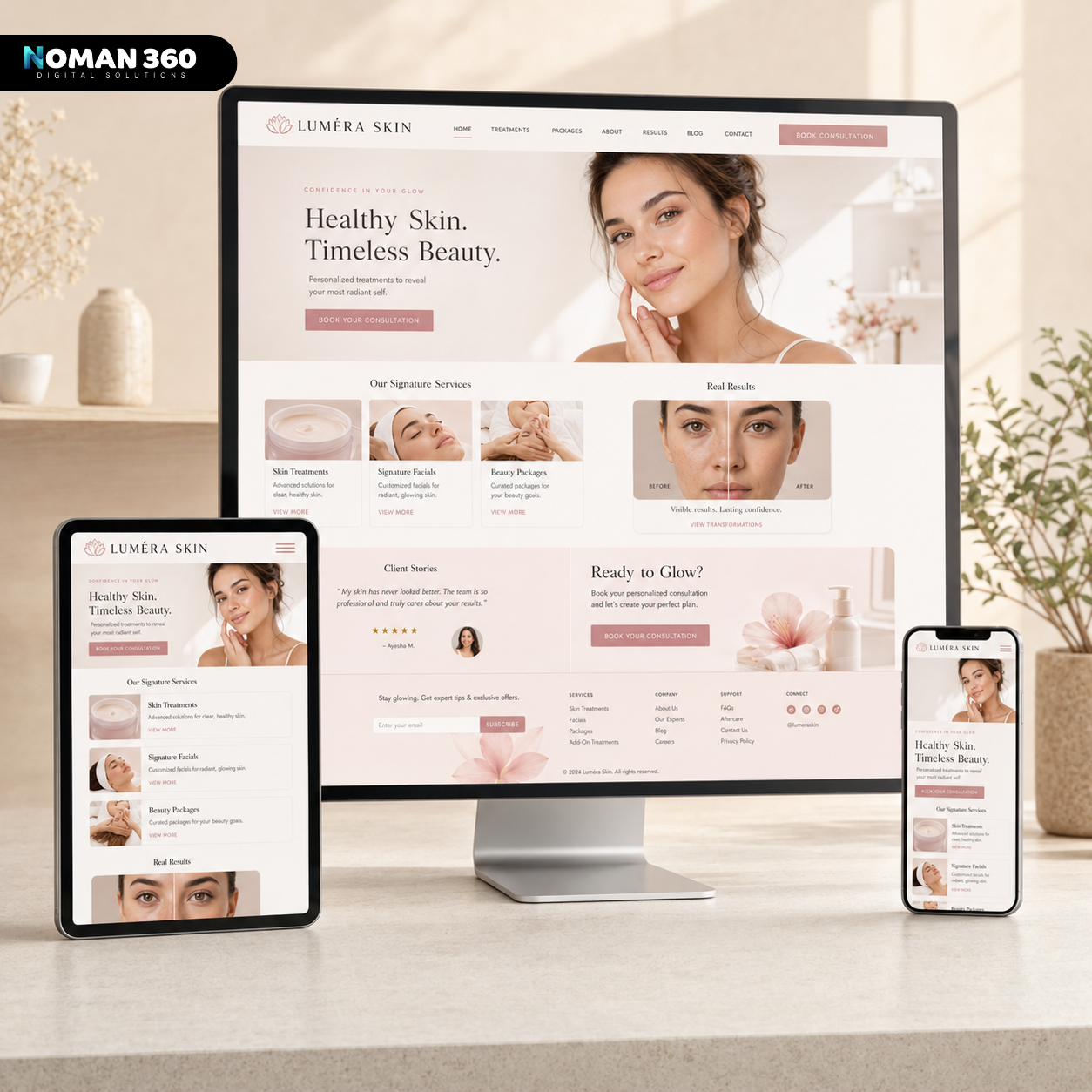 Luméra Skin — Premium Beauty & Skincare Clinic Website