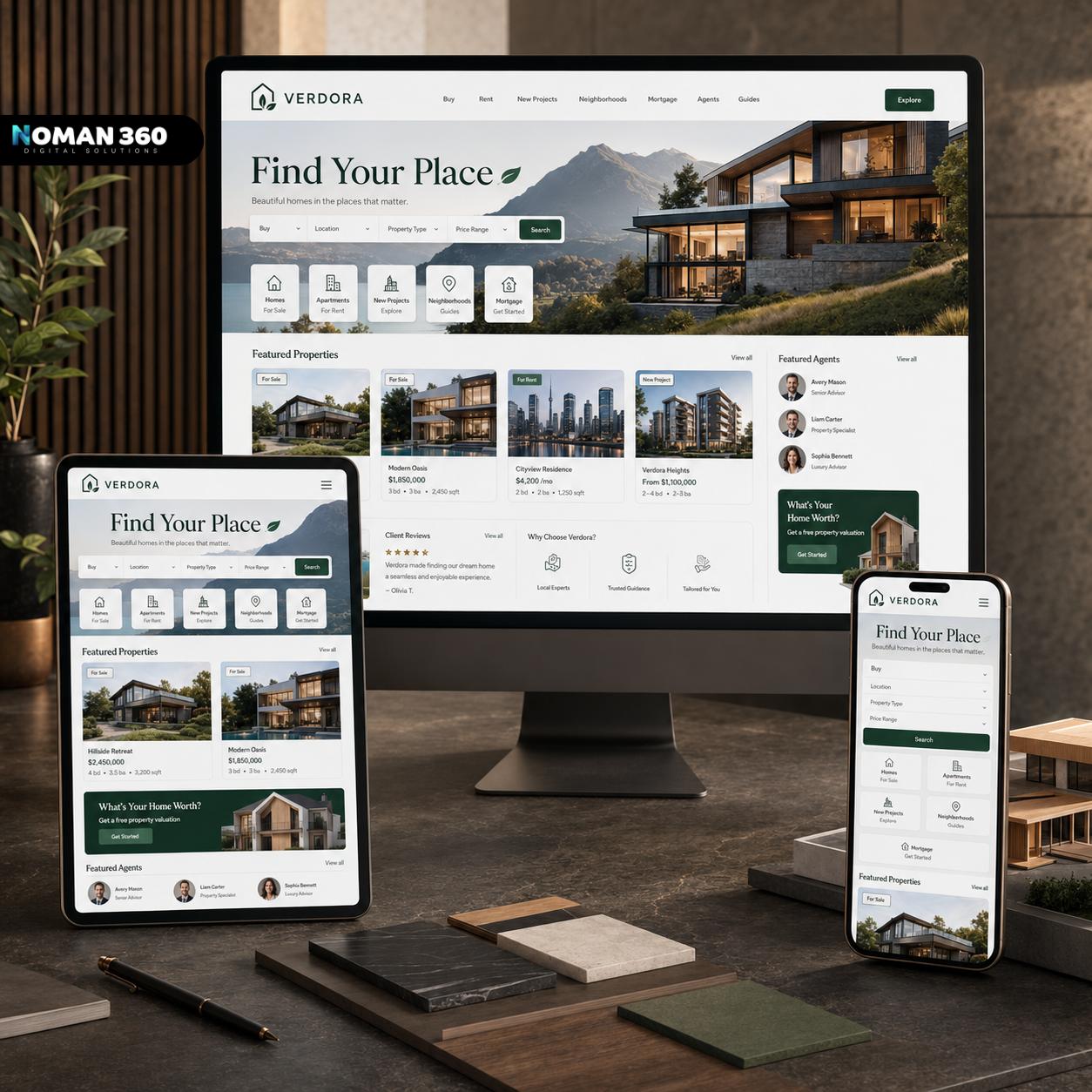 Verdora — Modern Real Estate & Property Listing Website